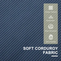 HOMCOM Small Two-Seater Corduroy Sofa - Blue(m-5)