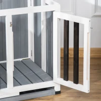 PawHut Hundebox, Hundekäfig, herausnehmbare Bodenwanne, klappbar, für kleine und mittelgroße Hunde, Grau(m-8)