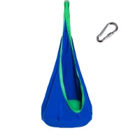 HOMCOM Kids Pod Swing Seat Child Hanging Hammock Seat Nook Tent for Indoor Outdoor Use(m-11)