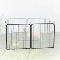 PawHut Two-Piece Dog Pen Expansion Pack for Small Dogs, 60cm Tall Animal Pen with Three Connecting Stakes(m-10)