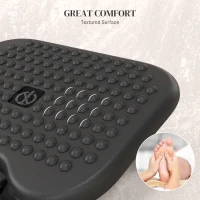 HOMCOM Footrest Adjustable Height & Angle Tilting Platform Home Office Foot Rest Black(m-5)
