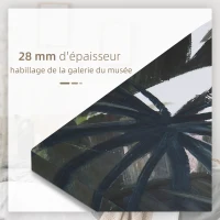 HOMCOM Tableau 3 parties sur toile triptyque - décoration murale - style jungle dim. 90L x 30l cm(m-7)