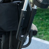 HOMCOM Triciclo Evolutivo para Niños +12 Meses con Toldo Plegable Mango de Empuje Telescópico y Cinturón de Seguridad Gris(m-9)