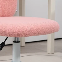 HOMCOM Silla Infantil de Borreguito con Asiento Ajustable en Altura y Respaldo en Forma de Oso Carga 120 kg Rosa(m-8)
