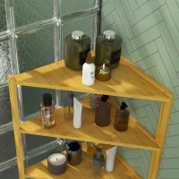 HOMCOM Meuble étagère de rangement 4 niveaux sur pieds en bambou - étagère salle de bain - dim. 37L x 34l x 79,5H cm(m-8)