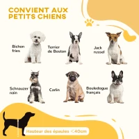 PawHut Barrière de sécurité pour chien barrière de protection à 3 panneaux rétractable 71-190 cm en bois - blanc(m-6)