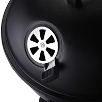 Outsunny Barbecue à charbon ronde portable barbecue de jardin résistant avec couvercle métal 36,5 x 36,5 x 54 cm noir(m-7)