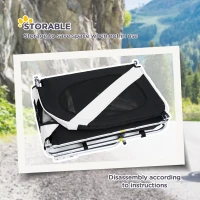 PawHut Steel Dog Bike Trailer Pet Cart Carrier for Bicycle Kit Water Resistant with Hitch Coupler Travel White and Black(m-5)