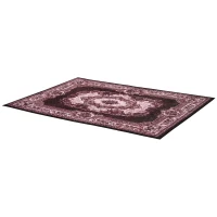 HOMCOM Tappeto Moderno Persiano in Poliestere per Interni, 200x140 cm, Rosso Ocra(m-10)