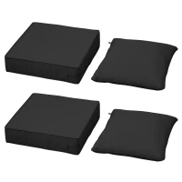 Outsunny 4 Pcs Outdoor Seat and Back Cushion Set Patio Deep Seating Chair Replacement Cushion(m-11)