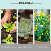 Outsunny Tenda Idroponica in Oxford 600D con 5 Prese d'Aria Regolabili e Finestra, Serra Idroponica per Coltivazione con Foro per Cavi da Interno, 80x80x160 cm, Nero(m-4)