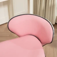 HOMCOM Adjustable Rolling Swivel Beauty Salon Chair, Stool for Spa, Pink(m-8)