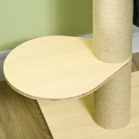 PawHut Kratzbaum, mit Liegeplattform, Sitzplattform, Hängematte, Liegekissen, 50 x 50 x 114 cm(m-9)