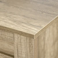 HOMCOM Table basse plateau relevable, table de salon avec étagères et compartiment caché,105 x 50 x 49-62,5 cm pour salon, chambre, aspect chêne clair(m-8)