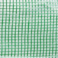 Outsunny Bâche de Rechange Serre Tunnel 9 m², bâche 3 x 3 x 2 m PE Anti-UV imperméable 6 fenêtres + Porte Enroulable zippée Vert foncé(m-8)