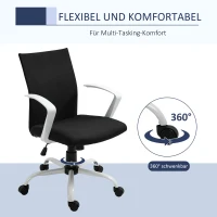 Vinsetto Bürostuhl Drehstuhl höhenverstellbarer Home-Office-Stuhl Schaumstoff Nylon(m-6)