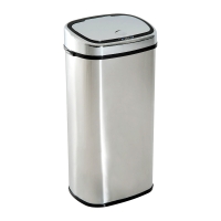 Poubelle automatique capacité 68 L chromée