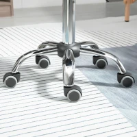 HOMCOM Salonhocker mit Sattelsitz, höhenverstellbar, Kunstleder, 48x48x54-69cm, Schwarz(m-9)