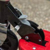 HOMCOM Trottinette Électrique 120 W Pliable pour Enfants de 7 à 12 Ans Hauteur de Guidon et Selle Réglable 10 Km/h Max. 2 Roues en PU Rouge(m-9)