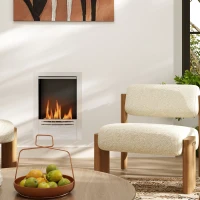HOMCOM Stainless Steel Bioethanol Fire - Silver Tone(m-10)
