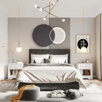 HOMCOM Bedside Table, Nightstand with Drawer and Open Shelf, End Table for Living room, Bedroom, Set of 2, White(m-10)