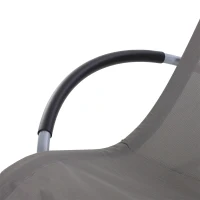 Outsunny Sedia a Dondolo Design Moderno per Interni ed Esterni Texteline 154x80x84cm Grigio(m-9)