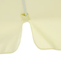 Outsunny Gartenschirm, Sonnenschirm, Seilzug, höhenverstellbar, Aluminiumgestell, 2,5 x 2,5 x 2,5m, Beige/Weiß(m-9)