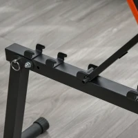SPORTNOW Banc de musculation dossier réglable 5 niveaux banc d'haltère multifonctionnel acier revêtement synthétique noir(m-9)