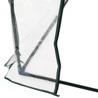 Outsunny Invernadero de Exterior 200x100x80 cm Invernadero de Jardín Tipo Túnel con Marco de Acero y Cubierta de PVC Invernadero Pequeño para Cultivo de Plantas Tomates Transparente(m-9)