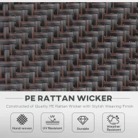 Outsunny Set of Two Folding Garden Chairs, with Seven-Position Adjustable Backs - Brown(m-6)