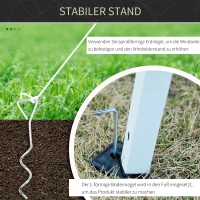 Outsunny Faltpavillon Pavillon Faltzelt mit Seitenwänden inkl. Tragetasche, Stahl+Oxford, Beige, 3x3x2,55m(m-5)