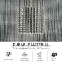 Outsunny Outdoor Garden Rocking Chair, Patio Sun Lounger Rocker Chair with Breathable Mesh Fabric, Removable Headrest Pillow, Armrest, Side Storage Bag, Dark Grey(m-5)