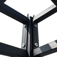 Outsunny 4 x 3.35(m) Patio Metal Gazebo Canopy Garden Tent Sun Shade, Outdoor Shelter with 2 Tier Roof, Netting and Curtains, Steel Frame, Grey(m-7)