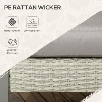 Outsunny Six-Piece Rattan Garden Sofa Set - Light Grey(m-4)
