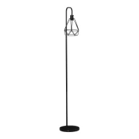 HOMCOM Stehlampe Industriestil Standleuchte Stehleuchte Sockel E27 für Schlafzimmer Esszimmer Stahl Marmor Schwarz Ø25 x 152H cm(m-9)