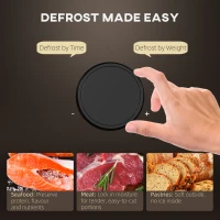 HOMCOM 23L 800W Microwave Oven, Digital Solo Microwave with 10 Power Levels, Automatic Defrost, 8 Auto Cook Menus, 60 Minutes Timer, Clock, Easy Clean, Small Black Microwave(m-6)