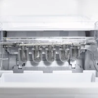 HOMCOM Ice Maker Machine, 1.5L Countertop Ice Cube Maker with Self-Cleaning, 9 Cubes Ready in 8 Mins, 12kg in 24 Hrs, No Plumbing with Basket, White(m-8)