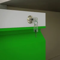 Vinsetto 3 Drawer Filling Cabinet, Mobile Metal File Cabinet with Anti-tilt Design for Letter, A4, Legal Size, Green(m-9)