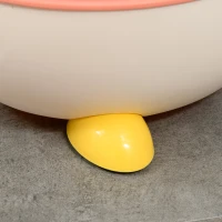 ZONEKIZ Vasino per Bambini con Schienale, Vaschetta Rimovibile e Braccioli, Età 6 Mesi-3 Anni, Rosa(m-9)