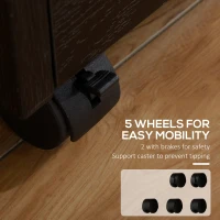 HOMCOM Three-Drawer Lockable Filing Cabinet - Black(m-7)