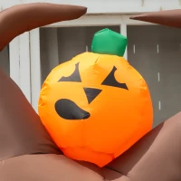 Outsunny 7ft Inflatable Halloween Ghost Tree with Upside-down Clown Pumpkins, Blow-Up Outdoor LED Display for Lawn, Garden, Party(m-8)