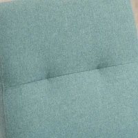 HOMCOM 2er-Set Esszimmerstühle Essstühle mit gepolstertem Sitz Stuhl Polsterstuhl Küchenstuhl Leinen-Polyester-Gewebe Schaumstoff Gummiholz Grün 50 x 62 x 96 cm(m-9)