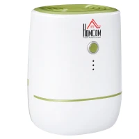 HOMCOM 220mL/Day 450ml Portable Small Dehumidifier Air Dryer Cleaner Bedroom Desk Office Silent Machine w/ Auto Shut Off Home Electric Green(m-11)