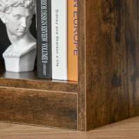 HOMCOM 3-Tier Bookcase, Storage Shelf Unit with Open Compartments, for Living Room, Bedroom, Office, Divider, 97.5 x 30 x 100 cm, Rustic Brown(m-9)