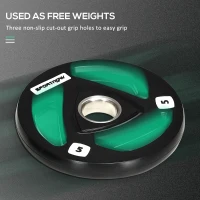 SPORTNOW Tib Bar with 2 x 5kg&2 x 10kg Olympic Weight Plates, Tibialis Trainer Calf Raise Machine for Shin Splints and Knee Pain Relief, for Home, Gym, Lifting and Strength Training(m-7)