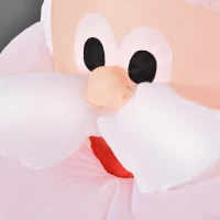 HOMCOM Babbo Natale Gonfiabile con Capretta e Luci LED Integrate per Esterno 135x85x180cm(m-9)