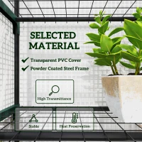 Outsunny 193cm Five Shelf Mini Greenhouse - White(m-4)