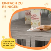 PawHut Hundebox, Hundekäfig, Eckdesign, inkl. Verriegelung, 1 Liegekissen, 104 x 55 x 63 cm, Braun(m-7)