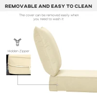 Outsunny Outdoor Seat and Back Cushion Set Patio Deep Seating Chair Replacement Cushion(m-6)