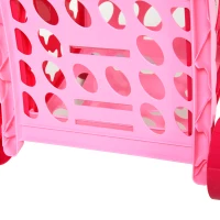 HOMCOM Carrello della Spesa per Bambini In Tre Modalità per Bambini +3 Anni, Carrello Giocattolo per Bambini con 38 Accessori Inclusi, Suoni e Luci Divertenti, Rosa(m-8)